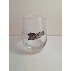 1 Stemless Wine Glass with Milwaukee Tool Sign Collectible